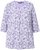 Ulla Popken Graphic Flower A-Line 3/4 Sleeve Tee Lavender - Camisetas - 