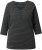 Ulla Popken Glitter Stripe 3/4 Sleeve Tee Anthracite - Camisetas estampadas para mujer - 