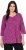 Ulla Popken Pleated Floral Print 3/4 Sleeve Tee Raspberry - Camisetas estampadas para mujer - 