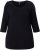 Ulla Popken Flower Epaulet 3/4 Sleeve Top Black - Camisetas estampadas para mujer - 