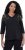 Ulla Popken Feather Beadwork 3/4 Sleeve Top Black - Camisetas estampadas para mujer - 