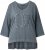 Ulla Popken 87 Applique Oversized Long Sleeve Tee Graphite Grey - Camisetas - 