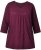 Ulla Popken Flower Print 3/4 Sleeve Tee Dark Ruby - Camisetas - 