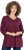 Ulla Popken Flower Print 3/4 Sleeve Tee Dark Ruby - Camisetas - 