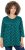 Ulla Popken Flower Print 3/4 Sleeve Tee Teal Green - Camisetas - 