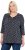 Ulla Popken Gingerbread Print 3/4 Sleeve Tee Navy - Camisetas - 