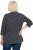 Ulla Popken Gingerbread Print 3/4 Sleeve Tee Navy - Camisetas - 