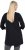 Ulla Popken Ho Ho Ho 3/4 Sleeve Graphic Tunic Tee Black - Camisetas - 