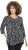 Ulla Popken Ribbon Print 3/4 Sleeve Asymmetric Tee Black - Camisetas estampadas para mujer - 