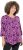 Ulla Popken Ribbon Print 3/4 Sleeve Asymmetric Tee Light Plum - Camisetas estampadas para mujer - 