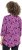 Ulla Popken Ribbon Print 3/4 Sleeve Asymmetric Tee Light Plum - Camisetas estampadas para mujer - 