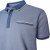 Kam Jeans 5525 Raised Dobby Fabric Polo with Tipping Indigo - Polos - Polos 2XL-8XL