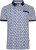 Kam Jeans 5526 AOP Diamond Jersey Polo with Contracts Collar/Cuffs Navy - Polos - Polos 2XL-8XL