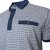 Kam Jeans 5528 AOP Print with Jacquard Collar/Cuffs Polo Navy - Polos - Polos 2XL-8XL