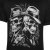 Kam Jeans 5796 Twin Gentleman Skull Print Tee Black - Camisetas - Camisetas - 2XL-14XL