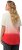 Ulla Popken Dip Dyed Short Sleeve Logo Tee Off-White - Camisetas estampadas para mujer - 