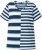 Ulla Popken Mix Stripe Short Sleeve Tee Deep Aqua - Camisetas estampadas para mujer - 