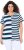 Ulla Popken Mix Stripe Short Sleeve Tee Deep Aqua - Camisetas estampadas para mujer - 