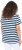 Ulla Popken Mix Stripe Short Sleeve Tee Deep Aqua - Camisetas estampadas para mujer - 