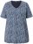 Ulla Popken So Many Dots Tee Navy Blue - Camisetas estampadas para mujer - 