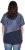 Ulla Popken Quick Drying Geometric Print Short Sleeve Tee Navy Blue - Camisetas estampadas para mujer - 