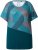 Ulla Popken Quick Drying Geometric Print Short Sleeve Tee Dark Petrol - Camisetas estampadas para mujer - 