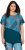 Ulla Popken Quick Drying Geometric Print Short Sleeve Tee Dark Petrol - Camisetas estampadas para mujer - 