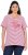 Ulla Popken Palm Tree Embroidered Tee Dark Raspberry - Camisetas estampadas para mujer - Camisetas estampadas para mujer