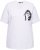 Ulla Popken Embroidered Face Motif Short Sleeve V-Neck Tee Light Grey Melange - Camisetas estampadas para mujer - 