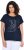 Ulla Popken Metallic Animal Cap Sleeve Graphic Tee Navy - Camisetas estampadas para mujer - 