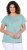 Ulla Popken Metallic Animal Cap Sleeve Graphic Tee Light Green - Camisetas estampadas para mujer - 