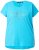 Ulla Popken Metallic Animal Cap Sleeve Graphic Tee Deep Aqua - Camisetas estampadas para mujer - 
