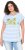 Ulla Popken Striped Short Sleeve Citrus Graphic Tee Light Blue - Camisetas estampadas para mujer - 