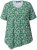 Ulla Popken Floral Pointed Hem Short Sleeve Tee Green - Camisetas estampadas para mujer - 
