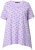 Ulla Popken Palm Tree Print Pointed Hem Tee Lavender - Camisetas estampadas para mujer - 