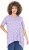 Ulla Popken Palm Tree Print Pointed Hem Tee Lavender - Camisetas estampadas para mujer - 