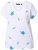 Ulla Popken Cross Stitch Short Sleeve Tee Snow White - Camisetas estampadas para mujer - 