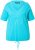Ulla Popken Ride The Wave Short Sleeve V-Neck Graphic Tee Deep Aqua - Camisetas estampadas para mujer - 