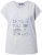 Ulla Popken Long Beach Lettering Cap Sleeve Tee Light Grey Melange - Camisetas estampadas para mujer - 