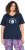 Ulla Popken Shell Picker Club Short Sleeve Graphic Tee Navy - Camisetas estampadas para mujer - 