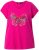 Ulla Popken Free Spirit Butterfly Cap Sleeve Graphic Tee Magenta Pink - Camisetas estampadas para mujer - 