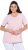 Ulla Popken Cactus Print Short Sleeve V-Neck Tee Pink - Camisetas estampadas para mujer - 