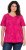 Ulla Popken Feather Print Short Sleeve V-Neck Tee Berry - Camisetas estampadas para mujer - 