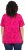 Ulla Popken Feather Print Short Sleeve V-Neck Tee Berry - Camisetas estampadas para mujer - 