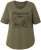 Ulla Popken Beaded Short Sleeve Graphic Tee Olive - Camisetas estampadas para mujer - 