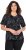 Ulla Popken Abstract Animal Print Short Sleeve Tee Black - Camisetas estampadas para mujer - 