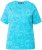 Ulla Popken Abstract Animal Print Short Sleeve Tee Deep Aqua - Camisetas estampadas para mujer - 