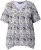 Ulla Popken Half-sleeve A-line V-neck Pointed Hem Animal Pattern T-shirt Moss - Camisetas estampadas para mujer - 