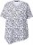 Ulla Popken Bow Print Short Sleeve Pointed Hem Tee Snow White - Camisetas estampadas para mujer - 