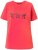 Ulla Popken Bow Short Sleeve Graphic Tee Light Red - Camisetas estampadas para mujer - 